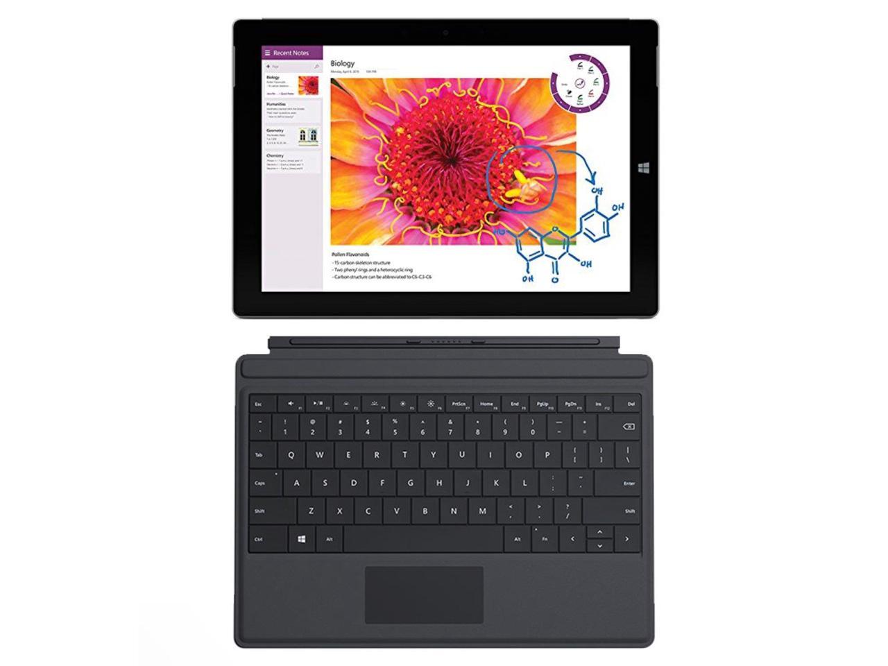 Refurbished Microsoft Surface 3 Tablet 10 8 4 Gb Lpddr3 Intel Atom X7 Z8700 Quad Core 4 Core 1 60 Ghz 128 Gb Ssd Windows 10 Pro 1920 X 1280 Cleartype At T T Mobile 4g Silver 3 2 Newegg Com