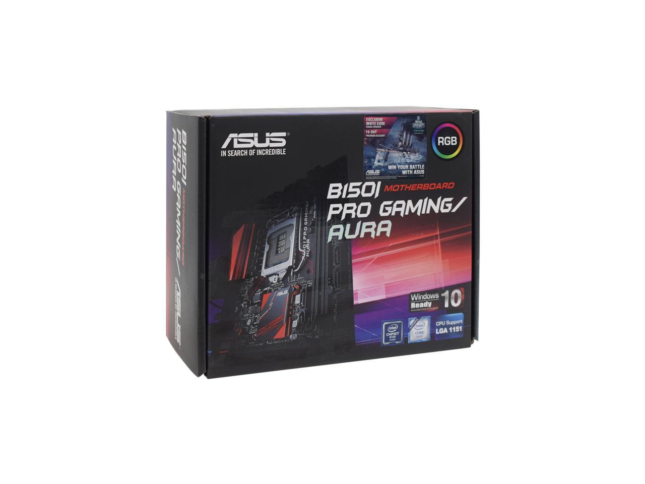 ASUS B150I PRO GAMING/AURA (910MB0NI0-M0EAYO) LGA 1151 Mini ITX Intel  Motherboard - Newegg.com