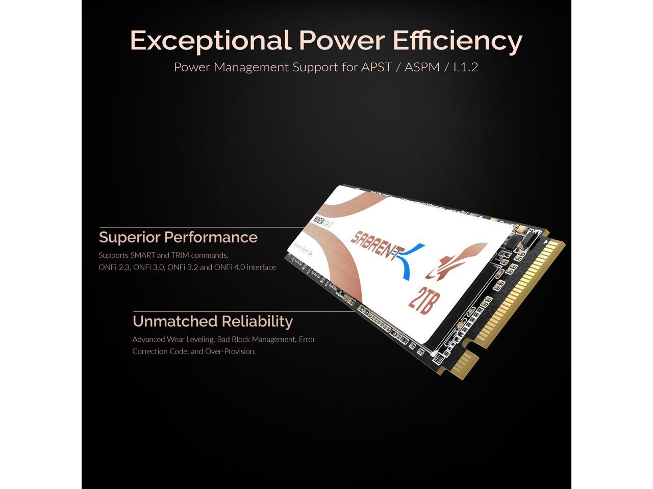 Sabrent 2TB Rocket Q4 NVMe PCIe 4.0 M.2 2280 Internal SSD Maximum  Performance Solid State Drive R/W 4800/3600 MB/s (SB-RKTQ4-2TB)