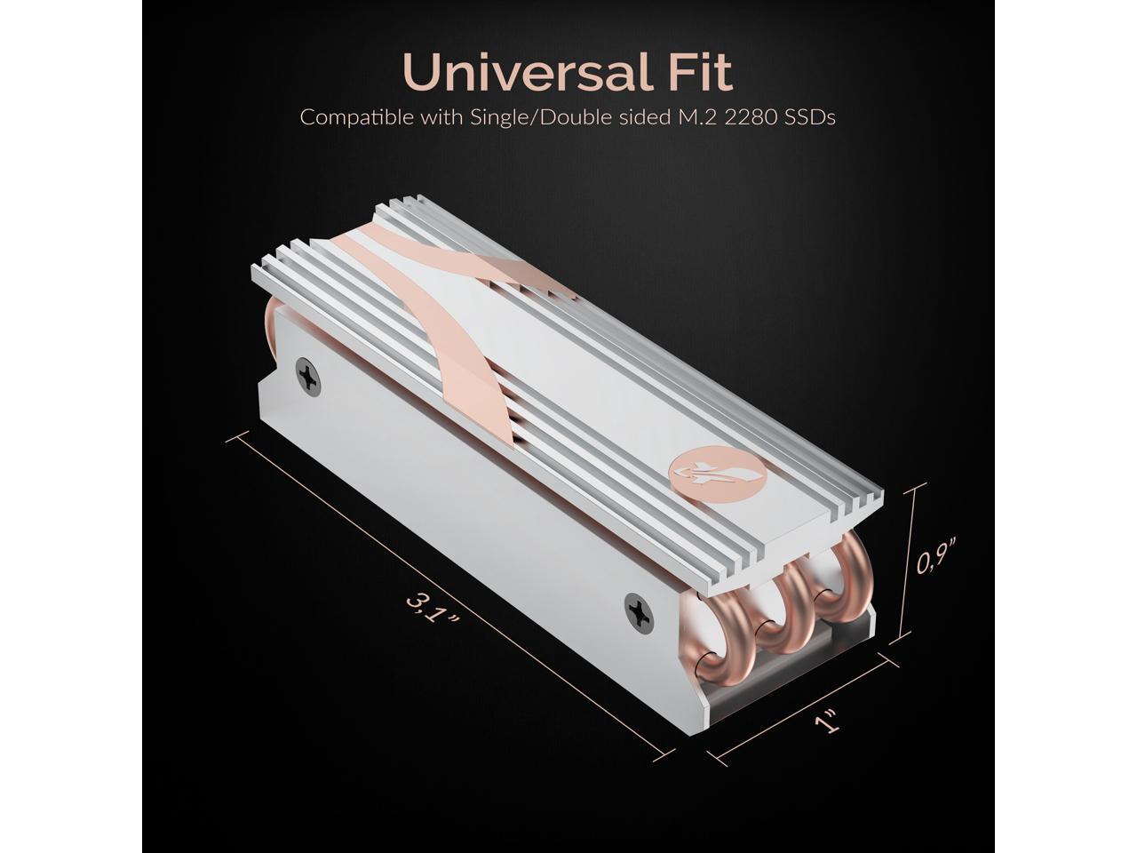 SABRENT M.2 2280 SSD Rocket Heatsink in Silver (SBHTSS)