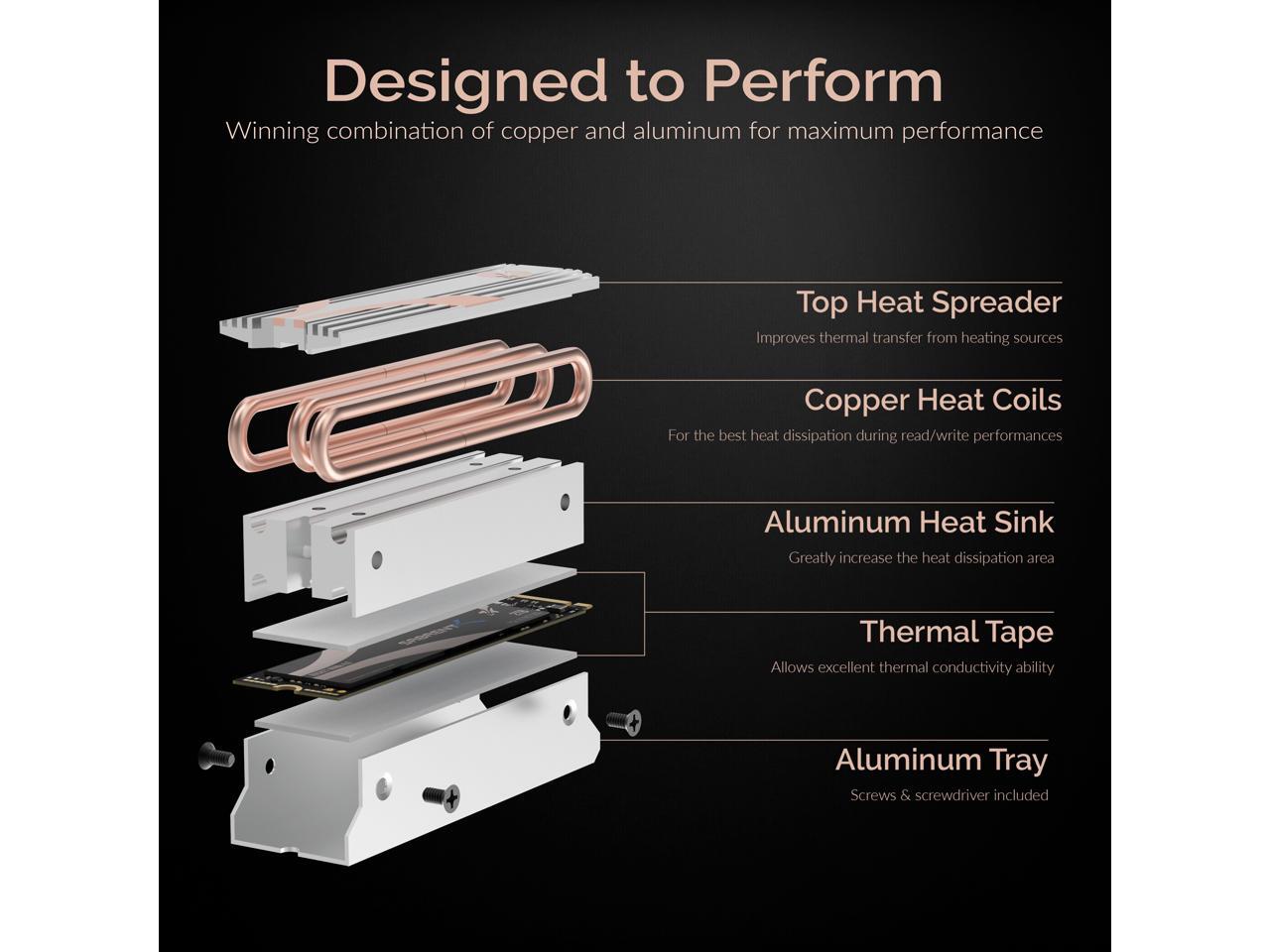 Sabrent m 2 2280 ssd rocket heatsink in silver sb htss newegg