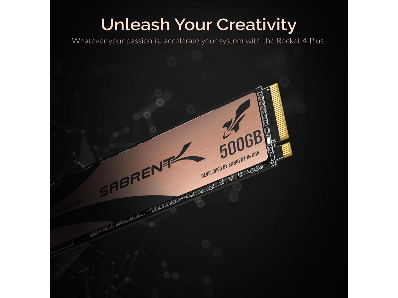 SABRENT 500GB Rocket 4 Plus NVMe 4.0 Gen4 PCIe M.2 Internal SSD Extreme ...