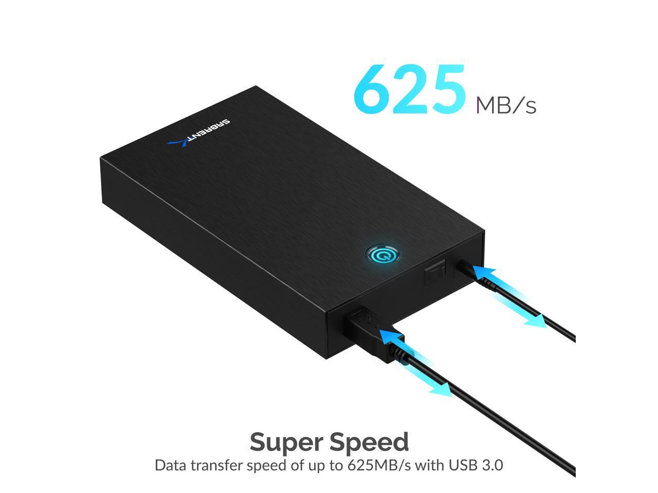 Sabrent usb 3 0 tool free enclosure for 2 5 and 3 5 internal sata hard