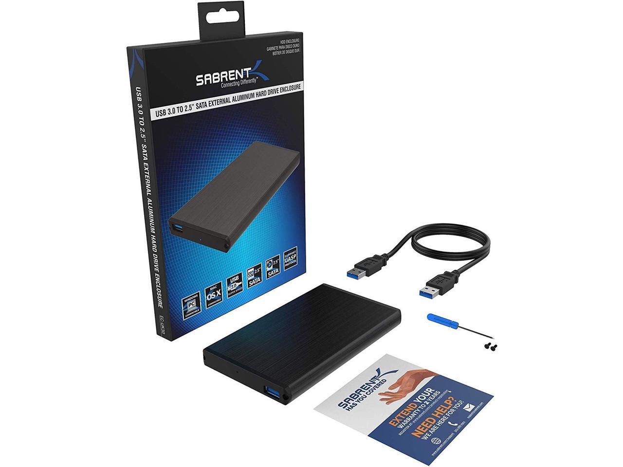 Sabrent usb 3 0 to 2 5 ssd sata external hard drive aluminum enclosure
