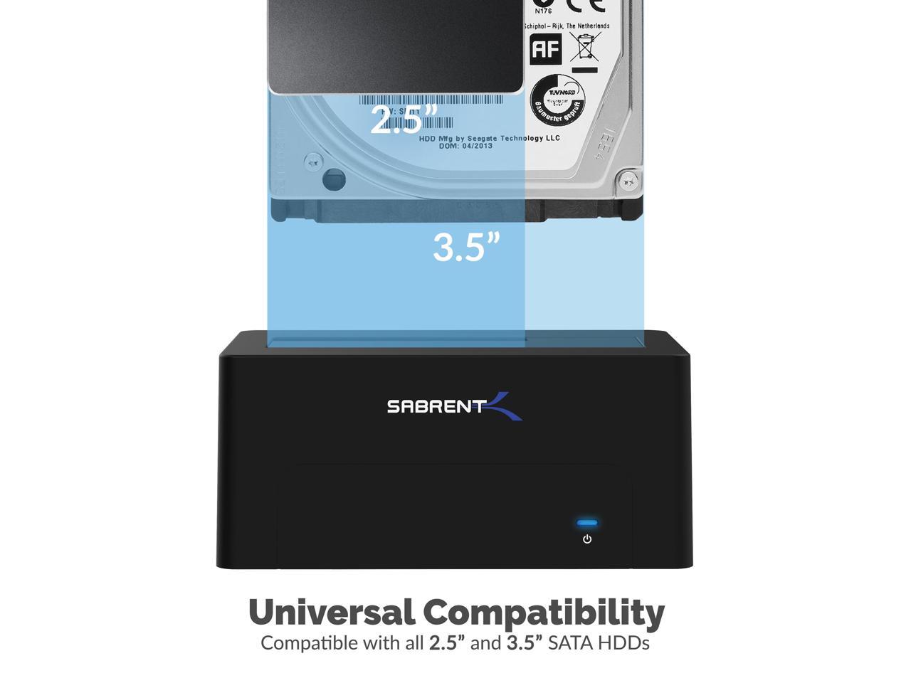 Sabrent usb 3 1 to sata external hard drive docking station for 2 5 or