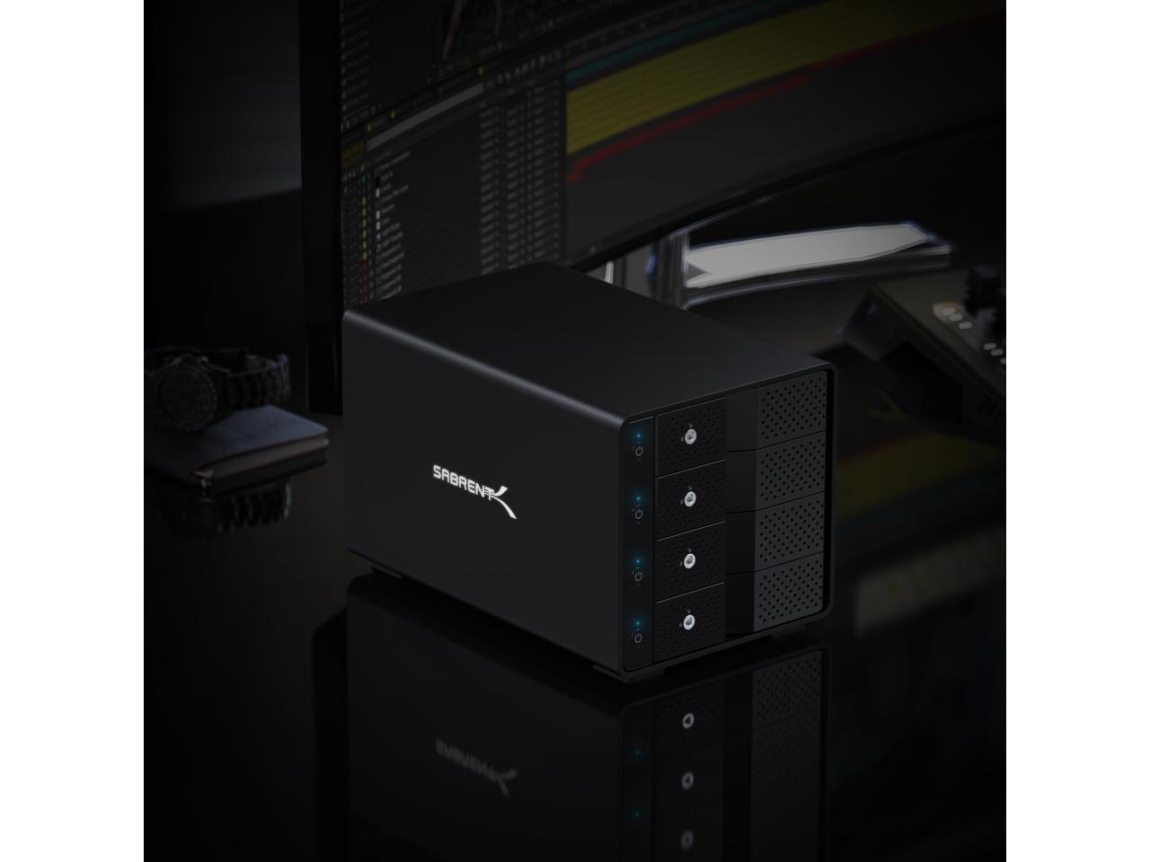 Sabrent usb 3 2 4 bay 3 5 sata hard drive tray less docking station