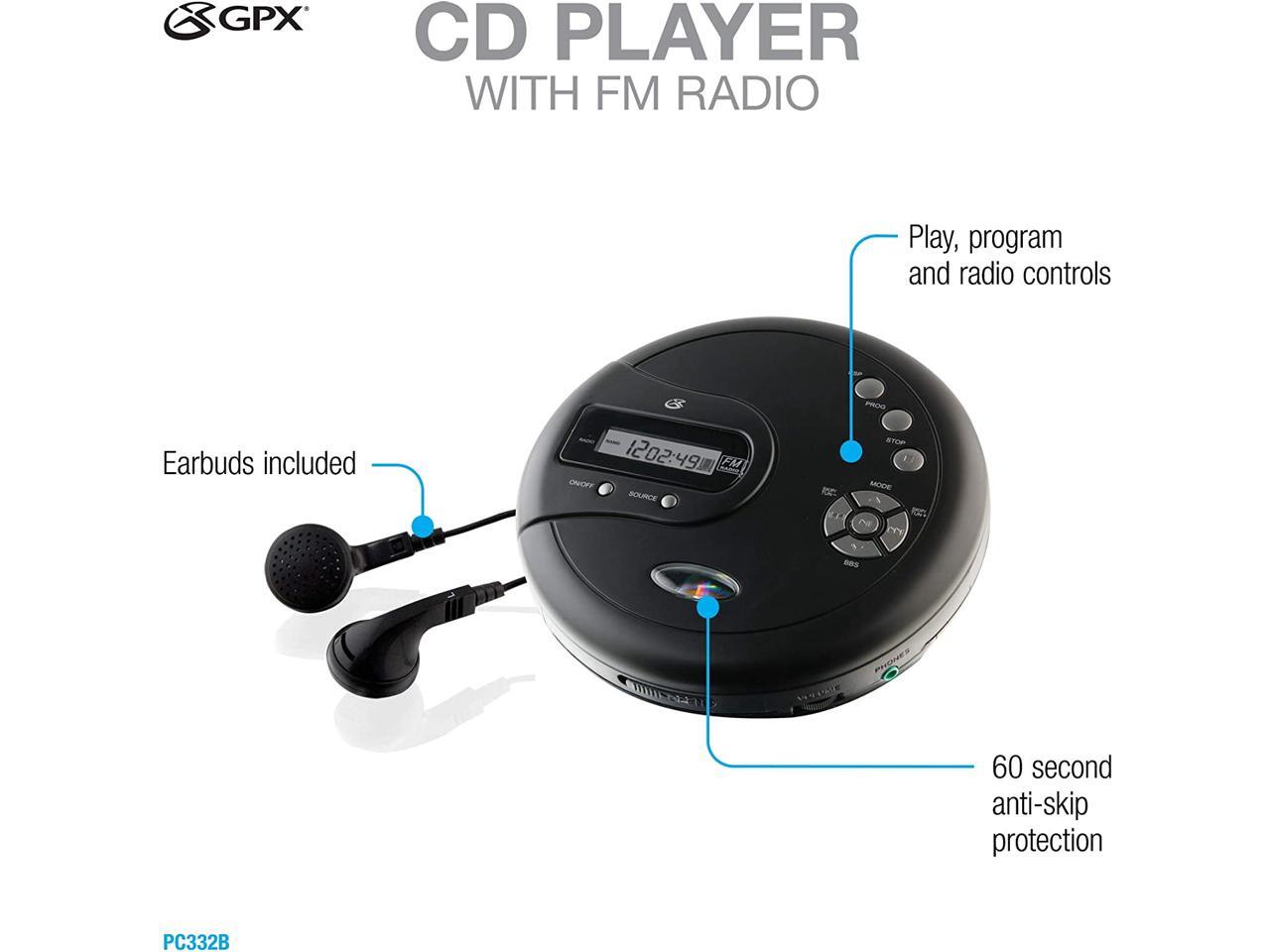 Gpx Portable Cd Player With Bluetooth at Linda Collier blog