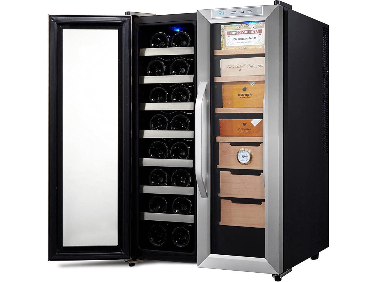 Whynter Freestanding 3.6 cu. ft. Wine Cooler and Cigar Humidor Center