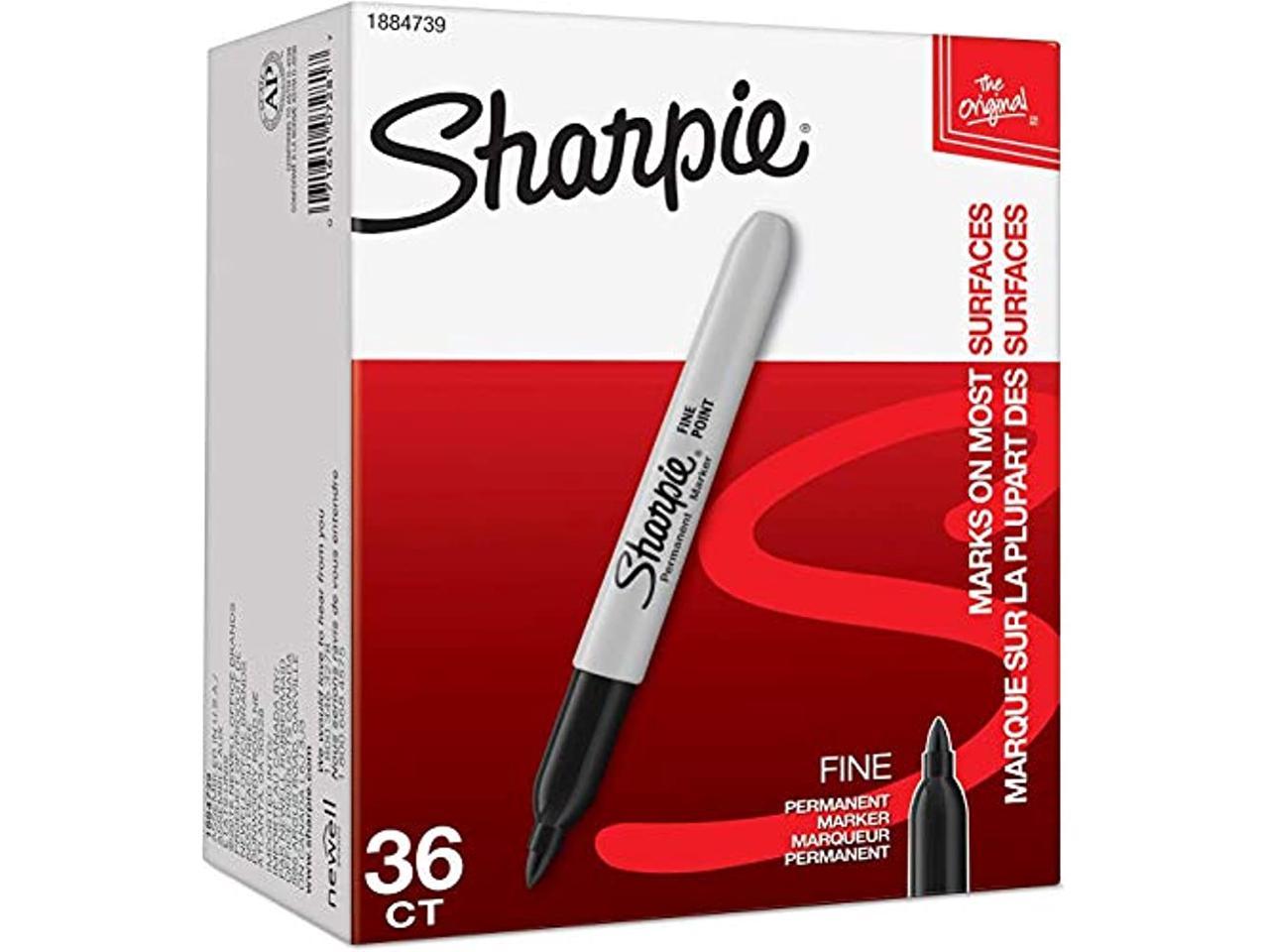 Sharpie Fine Point Permanent Marker Black 36/Pack 1884739 - Newegg.com