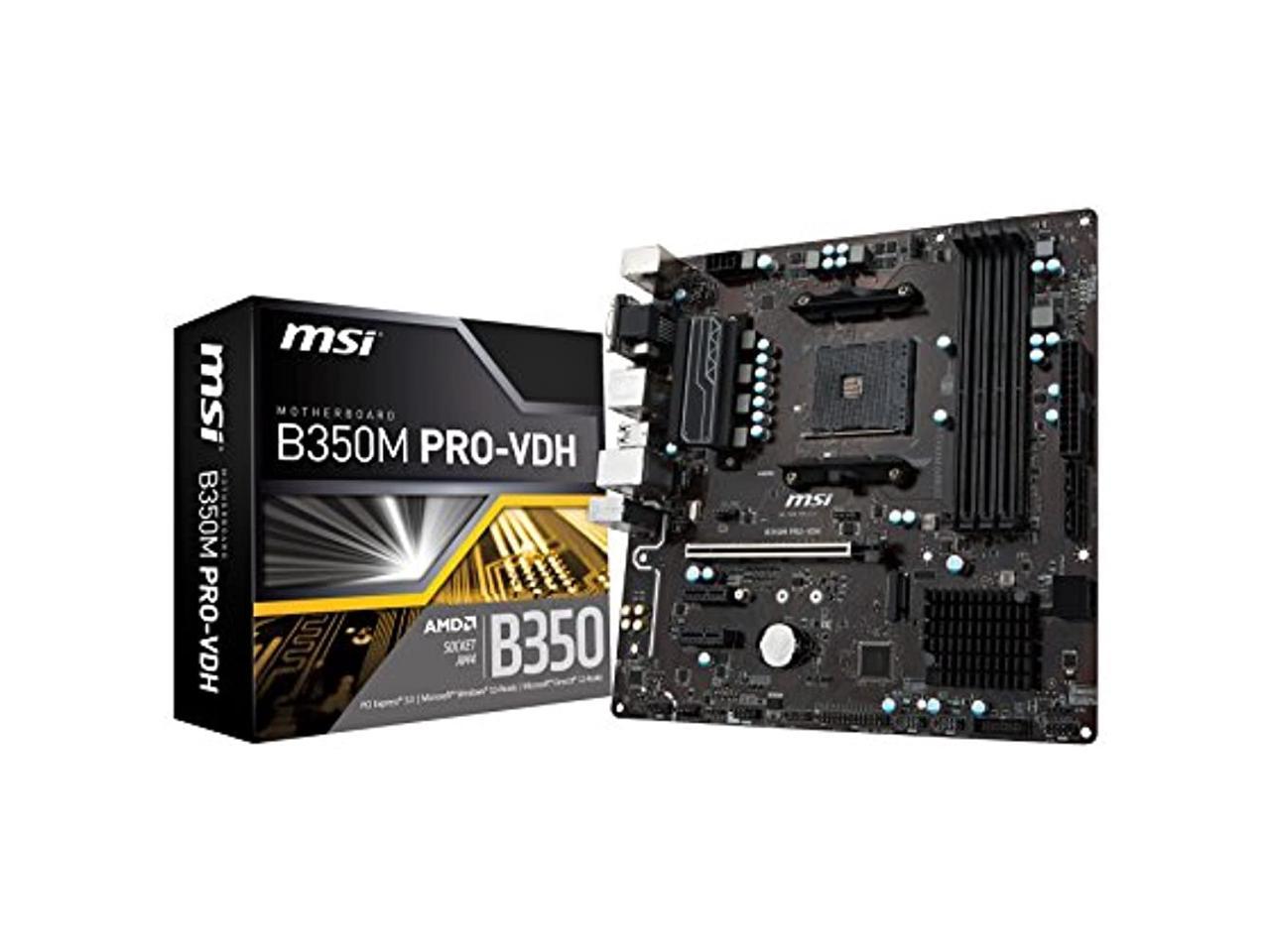 Материнская плата msi b350m pro vdh обзор