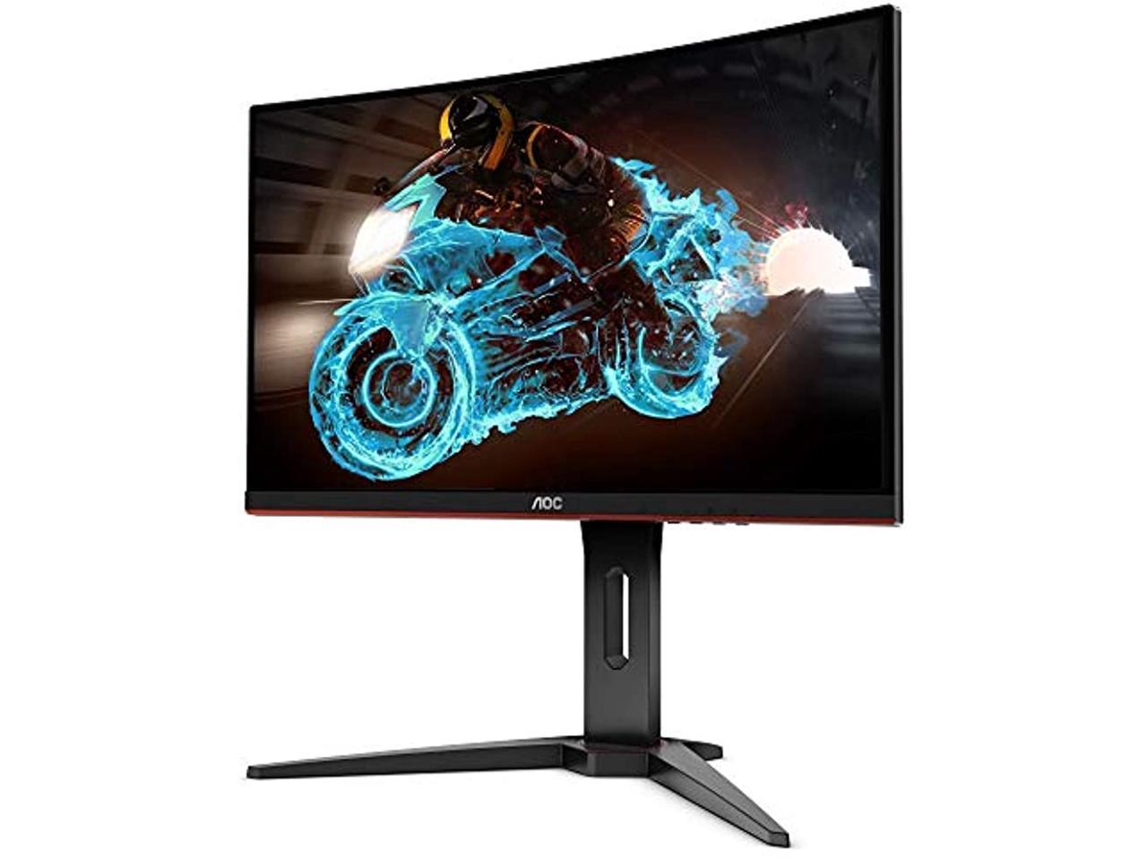 Aoc C24g1a 24 Curved Frameless Gaming Monitor Fhd 19x1080 1500r Va 1ms Mprt 165hz 144hz Supported Freesync Premium Height Adjustable Newegg Com