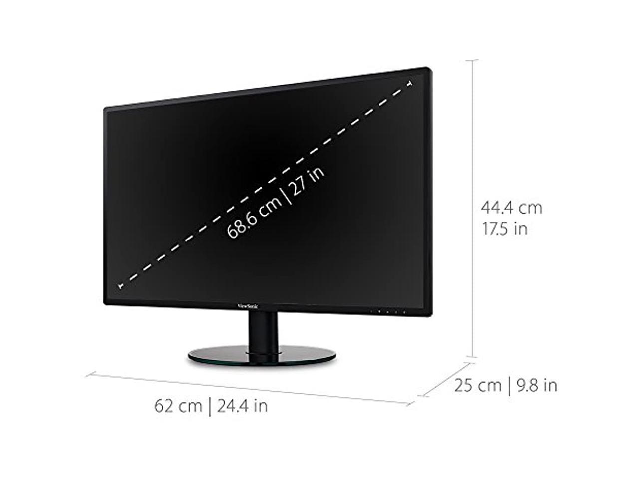 Viewsonic Va2719 2k Smhd 27 Wqhd 2560 X 1440 2k Hdmi Displayport Built In Speakers Monitor Newegg Com