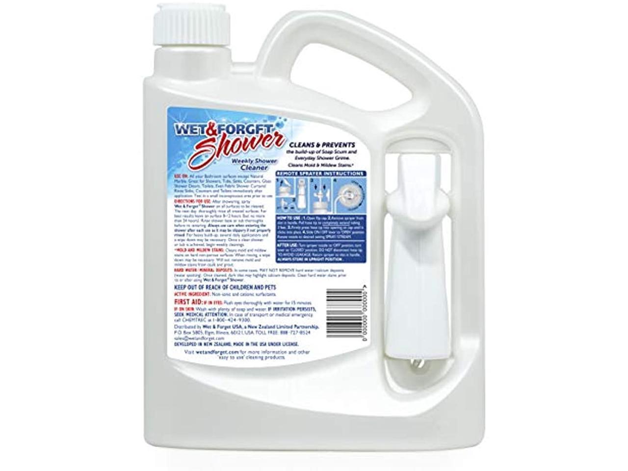 Shower Cleaner,64 oz.,Vanilla,Clear WET AND 801064