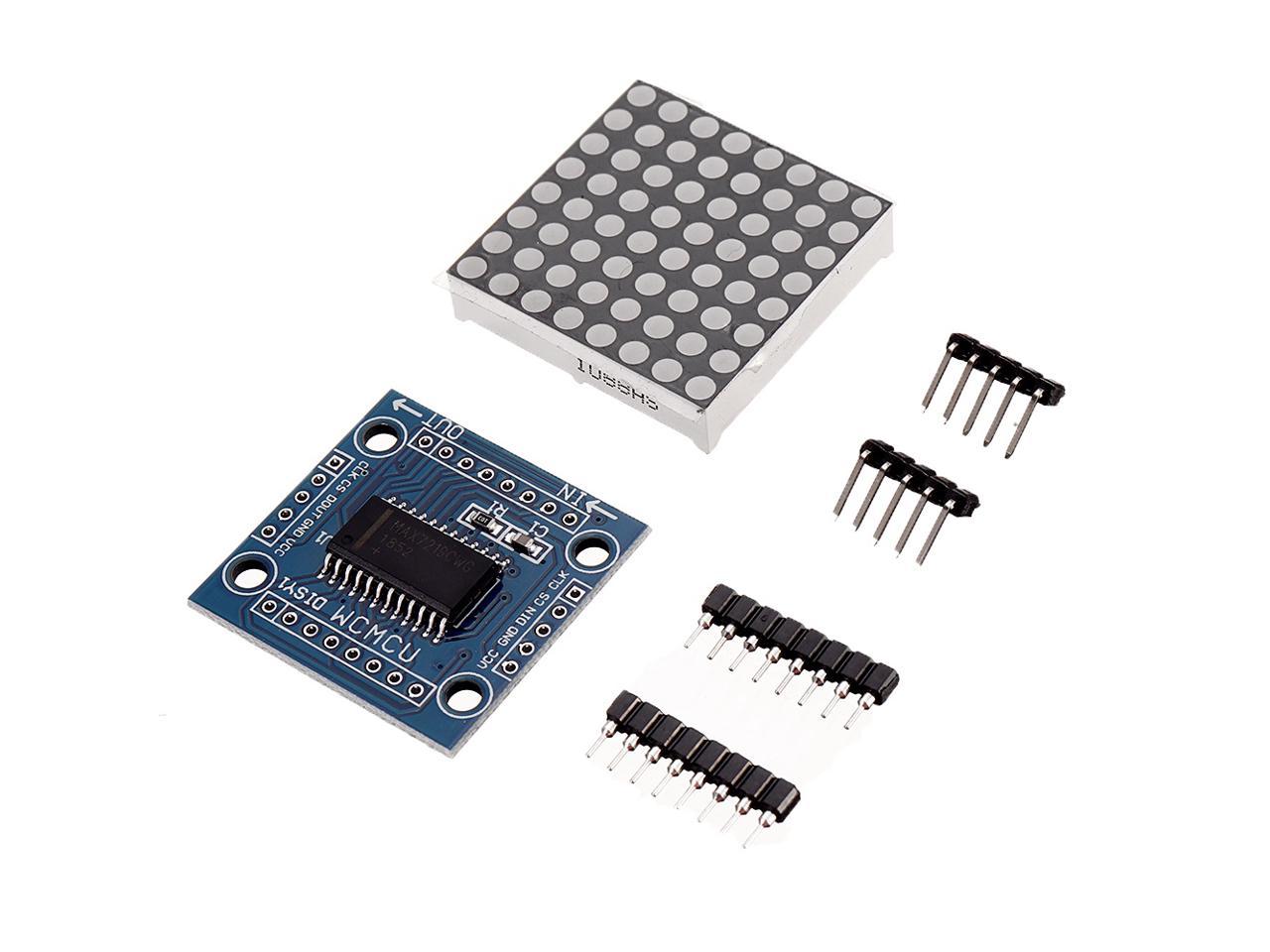 Blue 1PCS Microcontroller MAX7219 Dot DIY KIT Control Display Matrix Module b