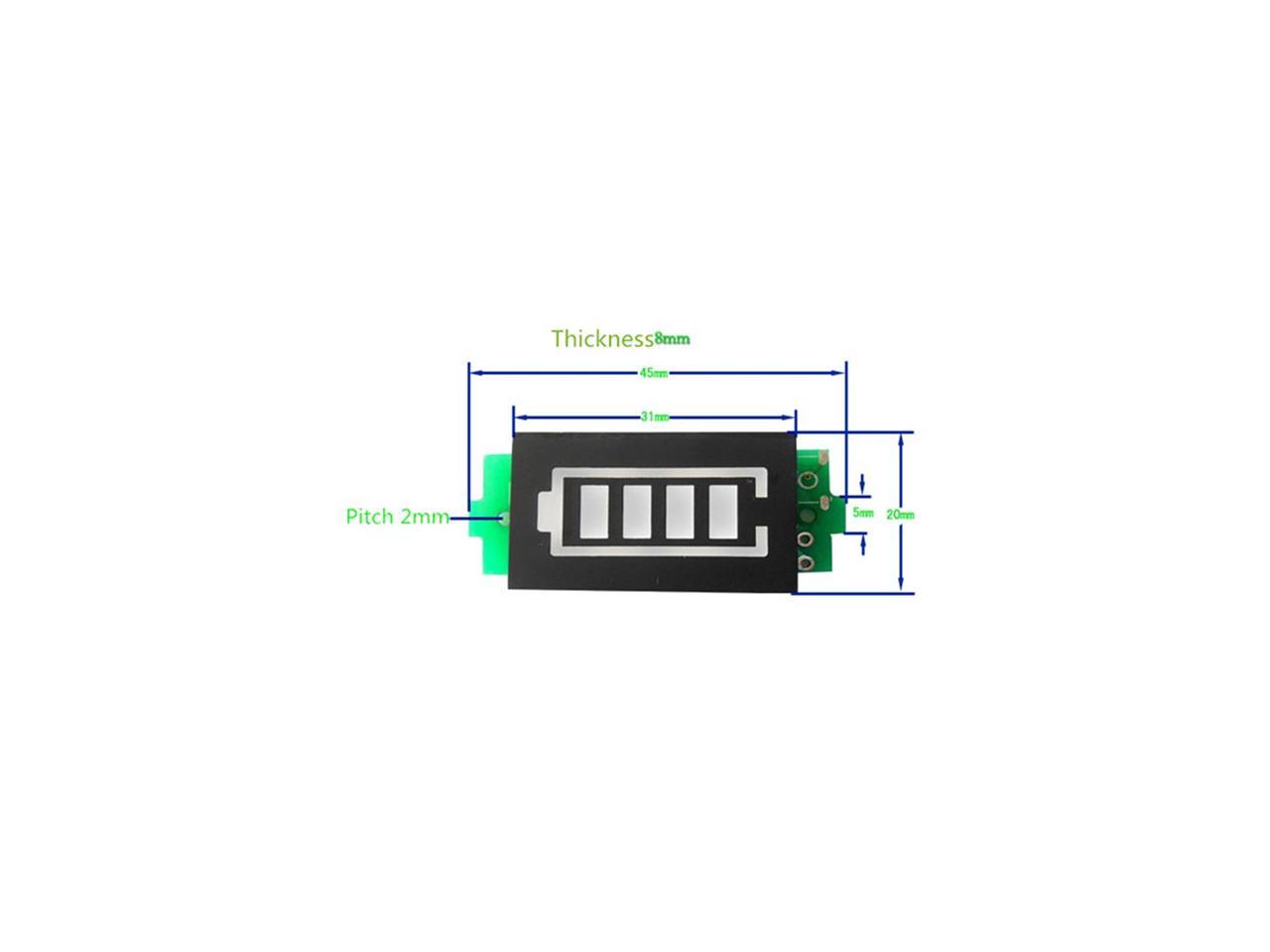 3.7V/7.4V /11.1V/14.8V Li-po Battery Indicator Display Board Power Storage Monit 