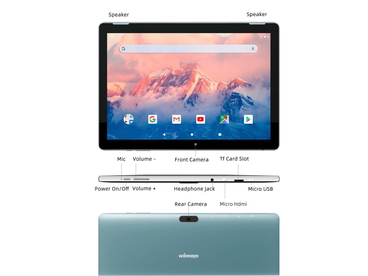 Android Tablet 10 Inch WiFi PC Tablets - Winnovo T10 MTK MT8163 