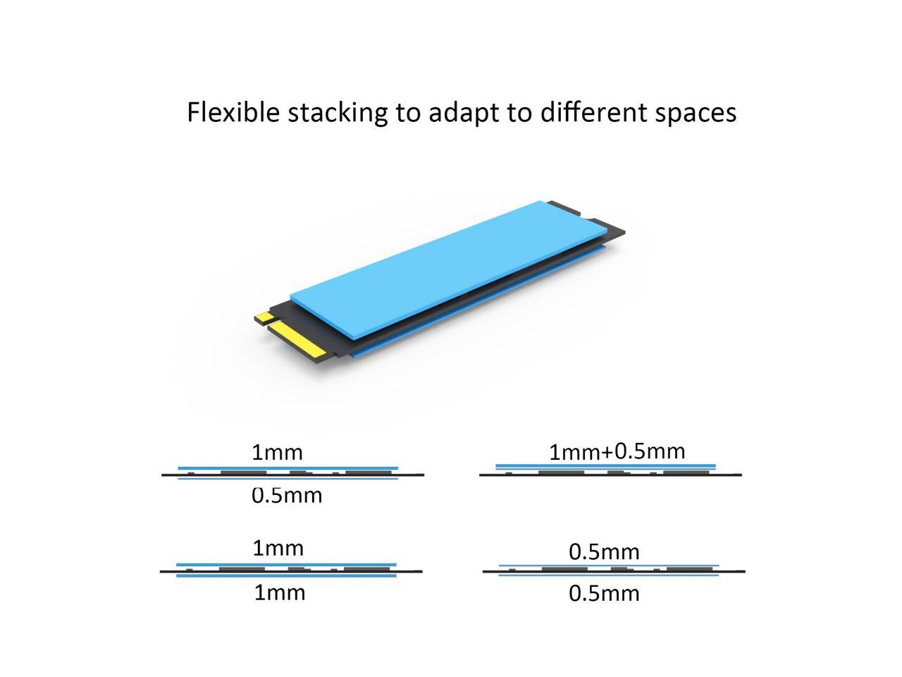GLOTRENDS Thermal Pad with 2.0 W/mk Thermal Conductivity for M.2 NVMe