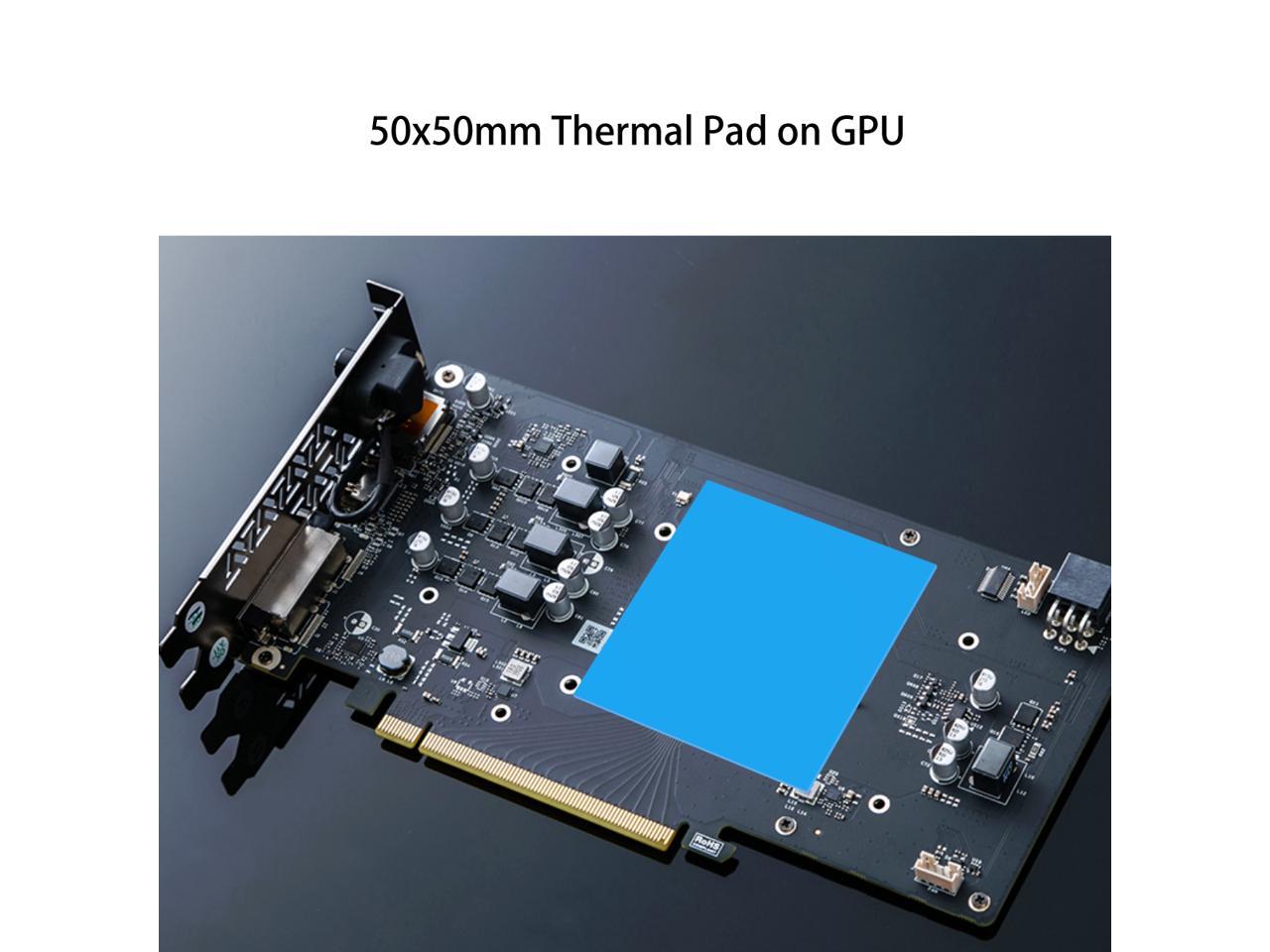 GLOTRENDS Thermal Pad for CPU GPU SSD Chipset etc, 2 Pieces of 50x50mm