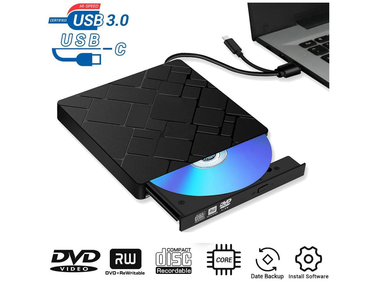 DVD Player for Laptop, USB 3.0 TypeC Dual Port Portable External CD