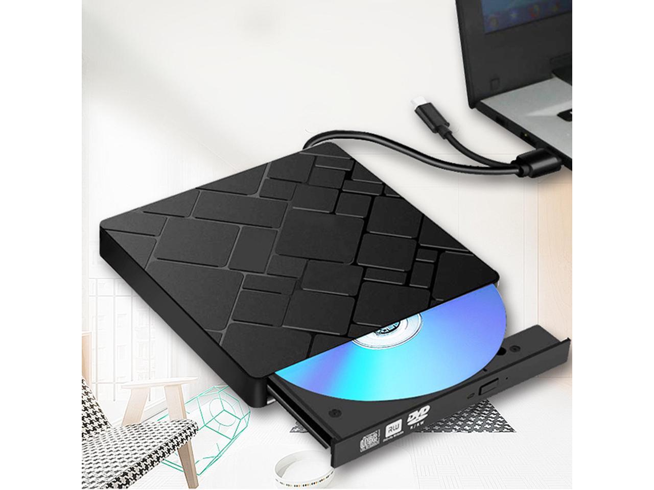 Dvd player for laptop usb 3 0 type c dual port portable external cd