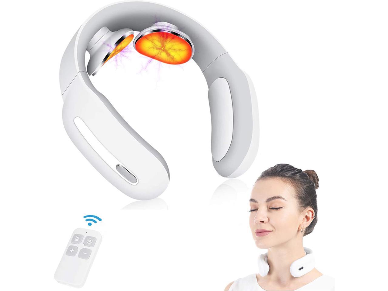 Neck Massager with Heated,Intelligent Portable Electric Neck Massage ...