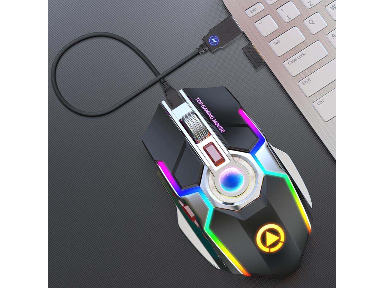 SELCNG Gaming Mouse Wired Wireless Dual Mode Macro Set Wireless//Bluetooth Mouse