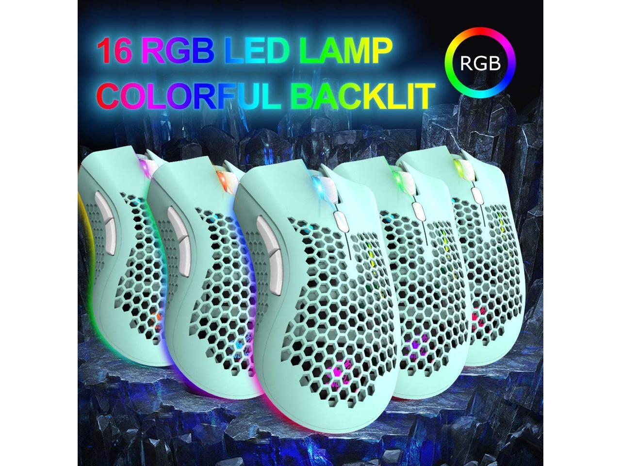 Wireless Lightweight Gaming Mouse with 7 Button Multi RGB