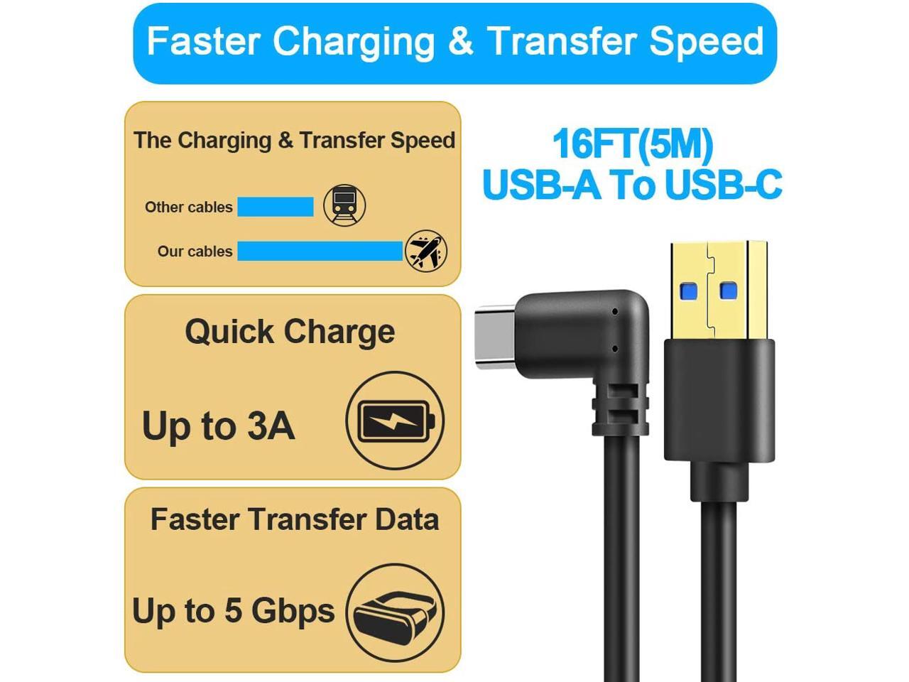 USB C Cable 10FT / 3M, Oculus Quest Link Cable, High Speed Data