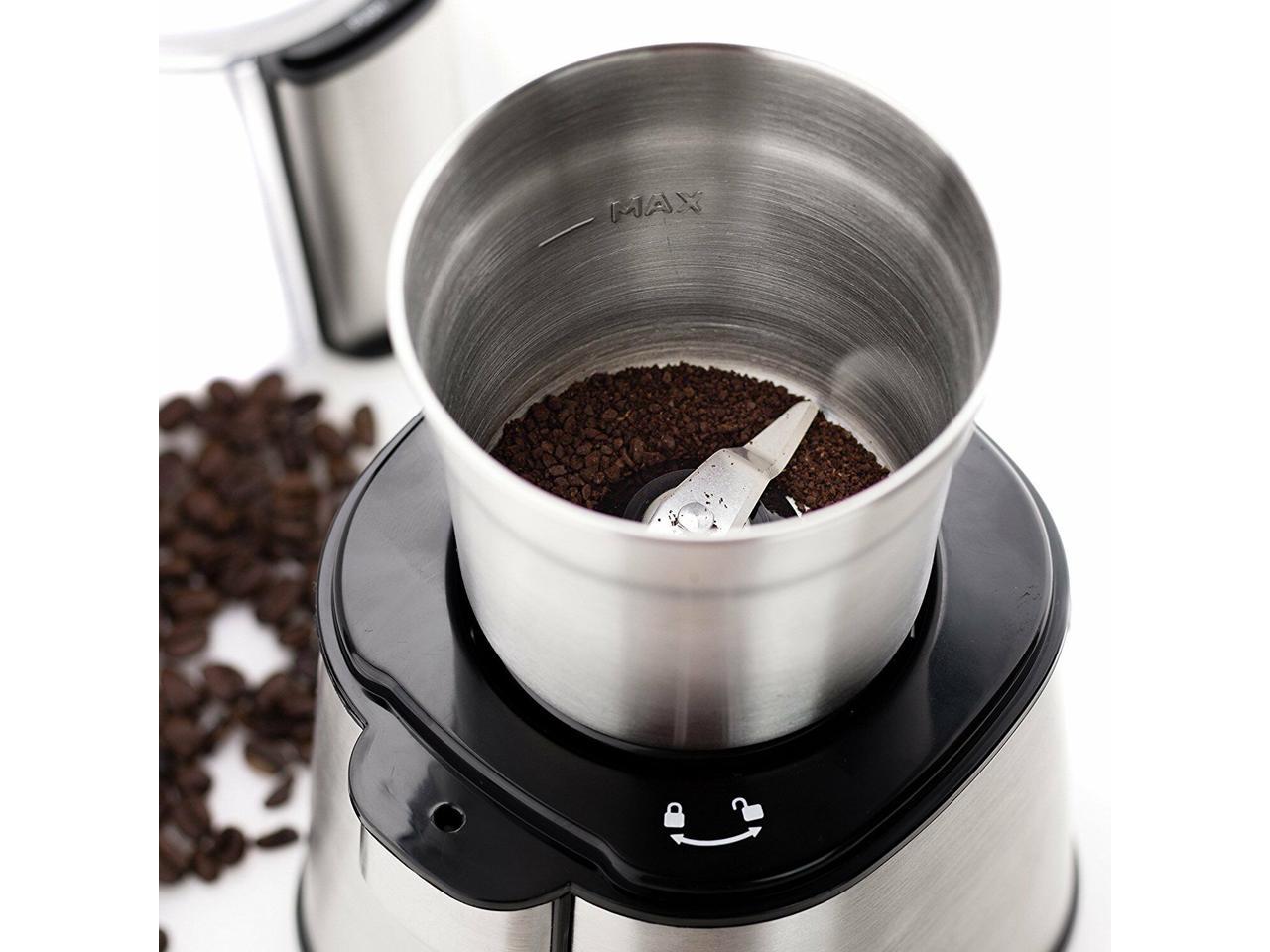 Ovente Electric Coffee & Tea Grinder Mill 2.1 Ounce Fresh Grind With 2 