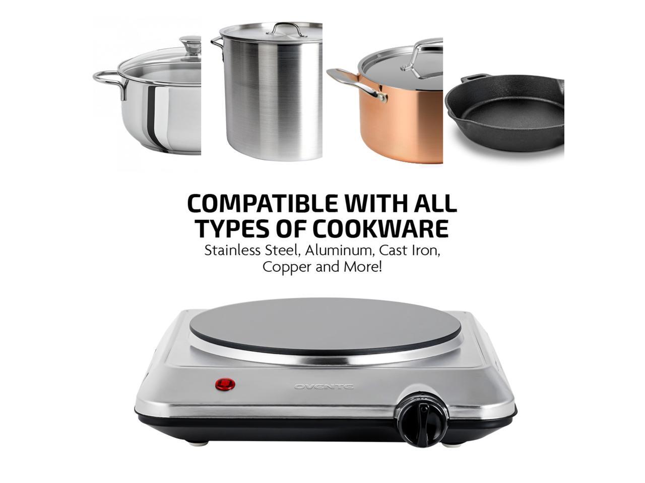 Ovente 1000W Single Hot Plate Electric Countertop Infrared Stove 7.5