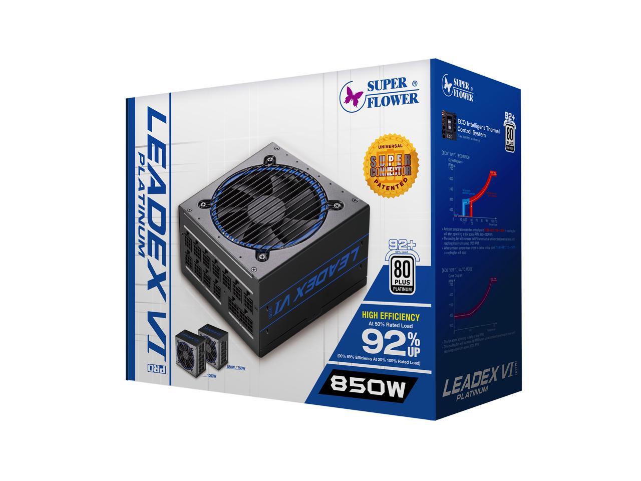 Super Flower Leadex VI Platinum PRO 850W ATX 80 PLUS PLATINUM Certified ...