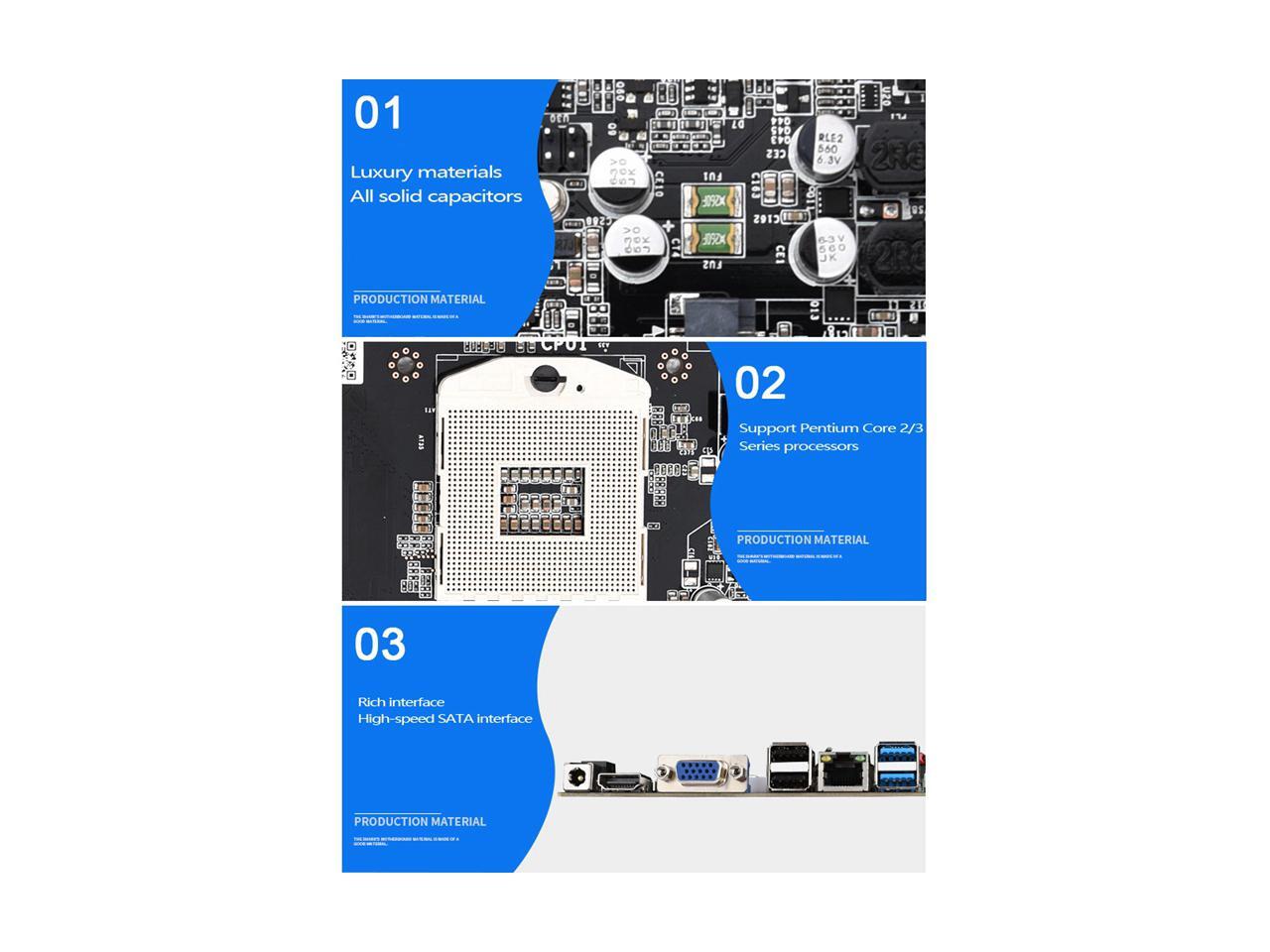 HM65 Mini ITX AllInOne Computer Motherboard PGA988 Mainboard support