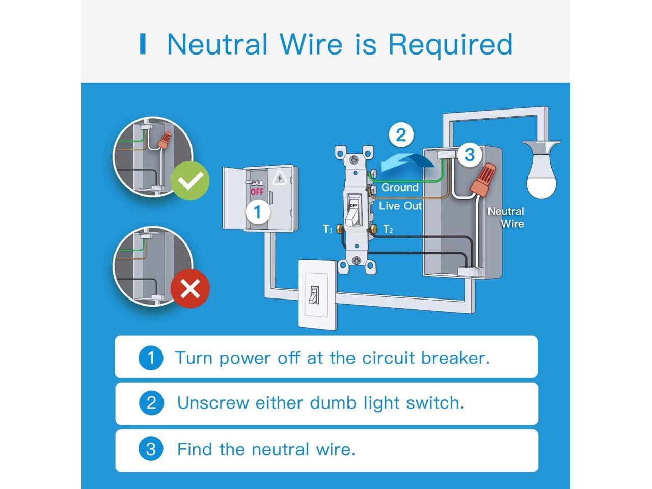 meross Smart WiFi 3Way Light Switch, Apple Certified
