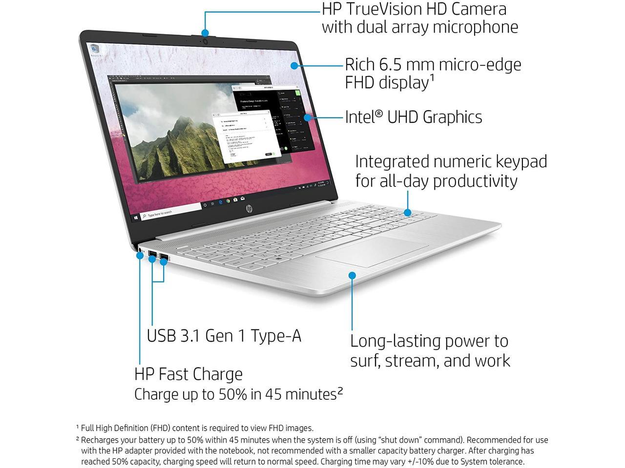 Hp 15 Premium Laptop Computer 156 Fhd Ips Touchscreen Display 10th Gen Intel Quad Core I5 2707