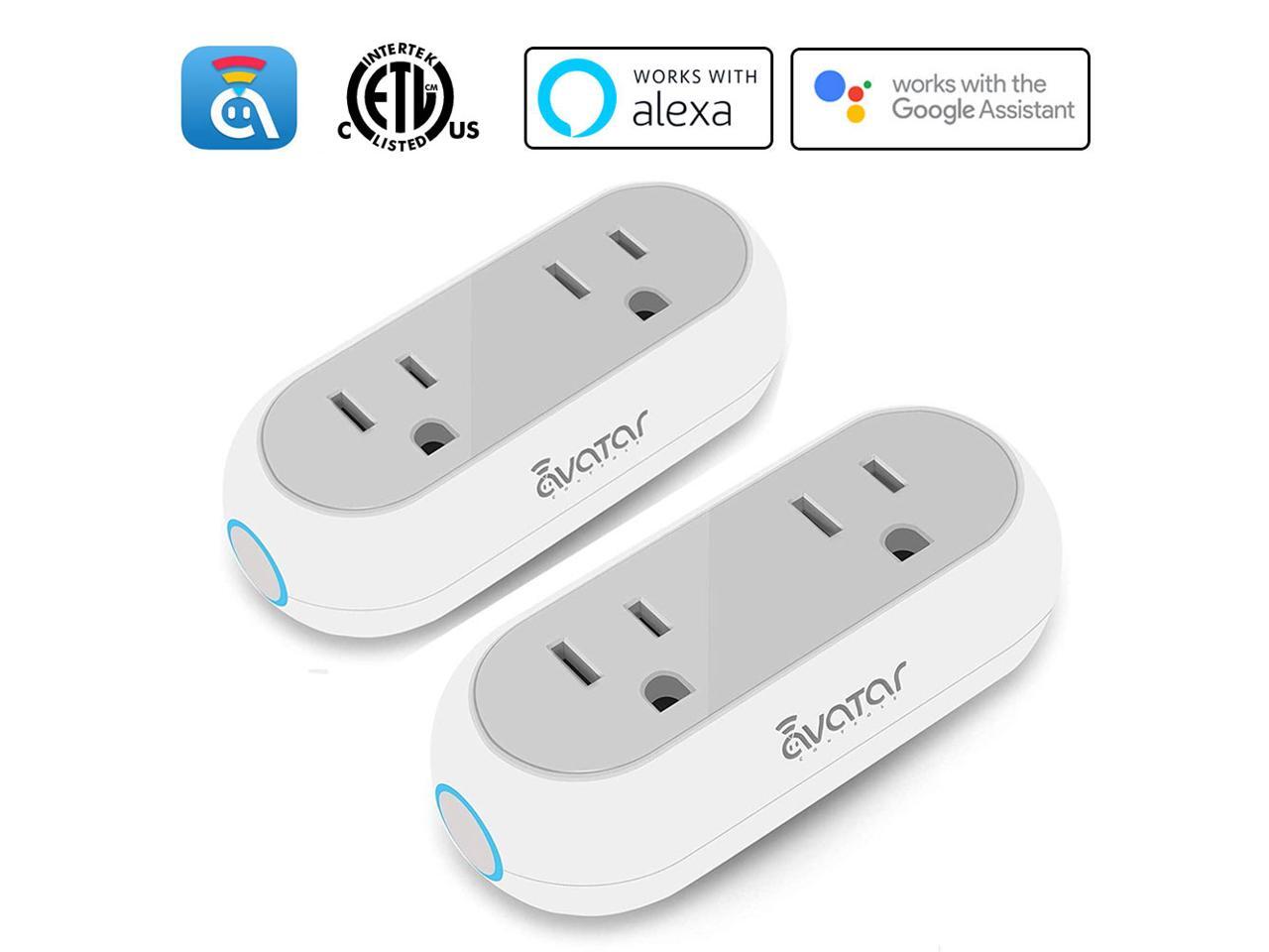 Avatar Controls Smart Capsule Outlet Wifi Plug Dual 2 In