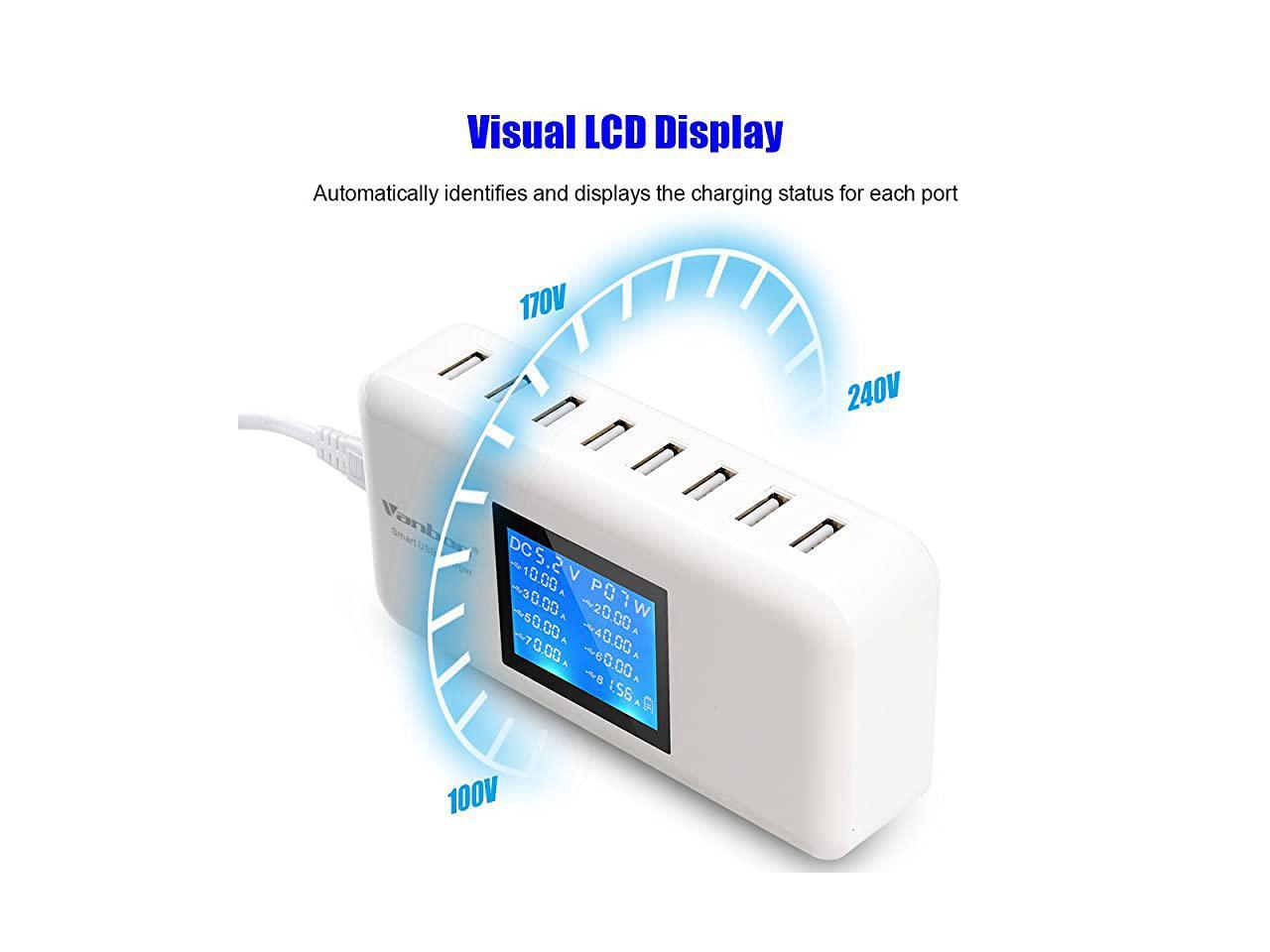 Digital Cameras Multi Port USB Charger,12A 60W Rapid Charging Station Desktop Travel Hub USB Charger for Mobile Phones Tablets Digital Cameras Multi Port USB Charger,12A 60W Rapid Charging Station Desktop Travel Hub USB Charger for Mobile Phones Tablets