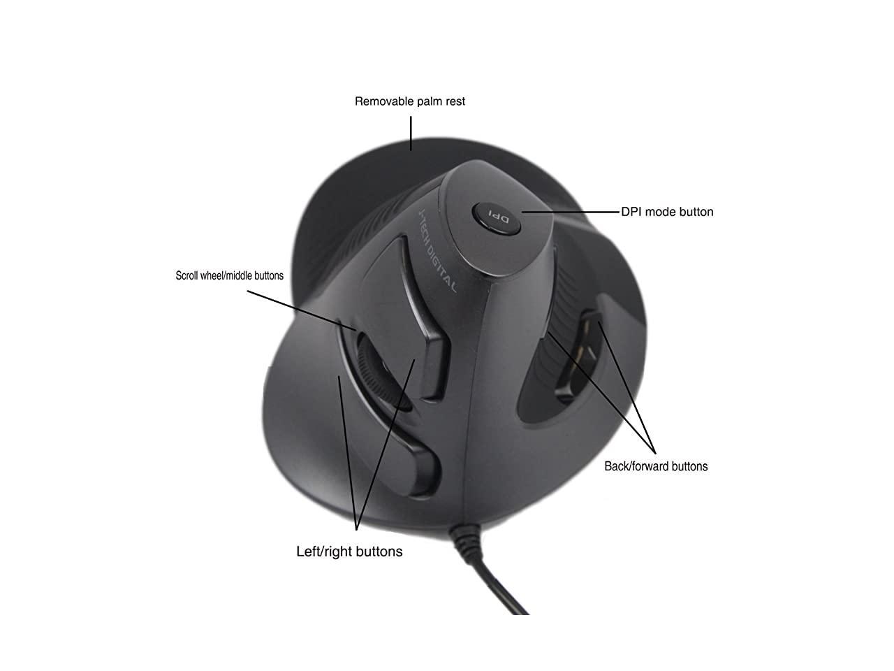 Scroll Endurance Wired Mouse Ergonomic Vertical USB Mouse with