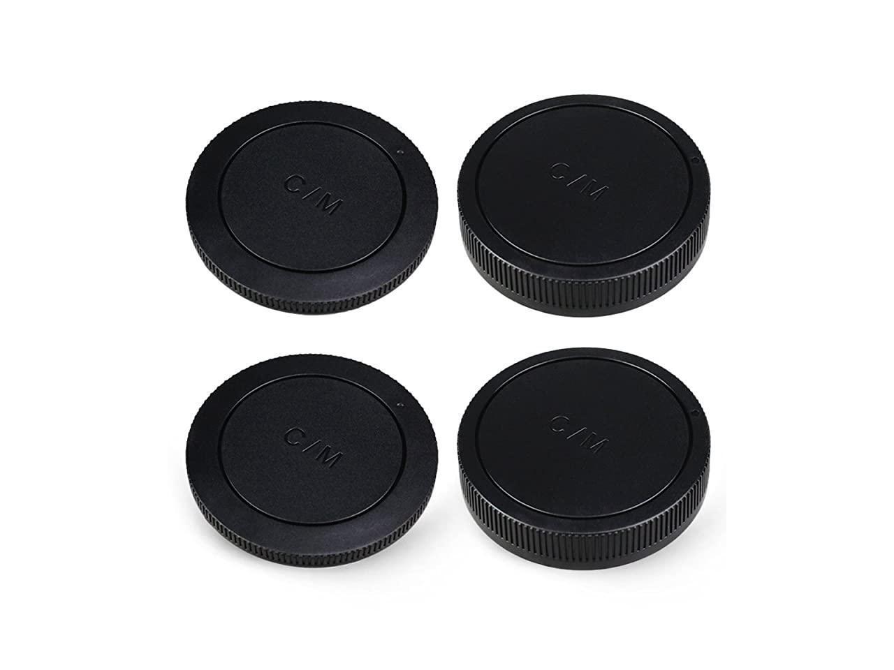2 Pack Body Cap and Rear Lens Cap Cover Kit for Canon EOS M50 M100 M200