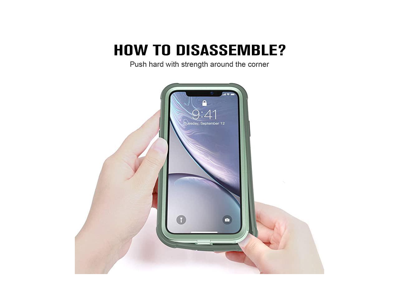 Designed for iPhone XR Case Clear Full Body Heavy Duty Protection with Builtin Screen Protector