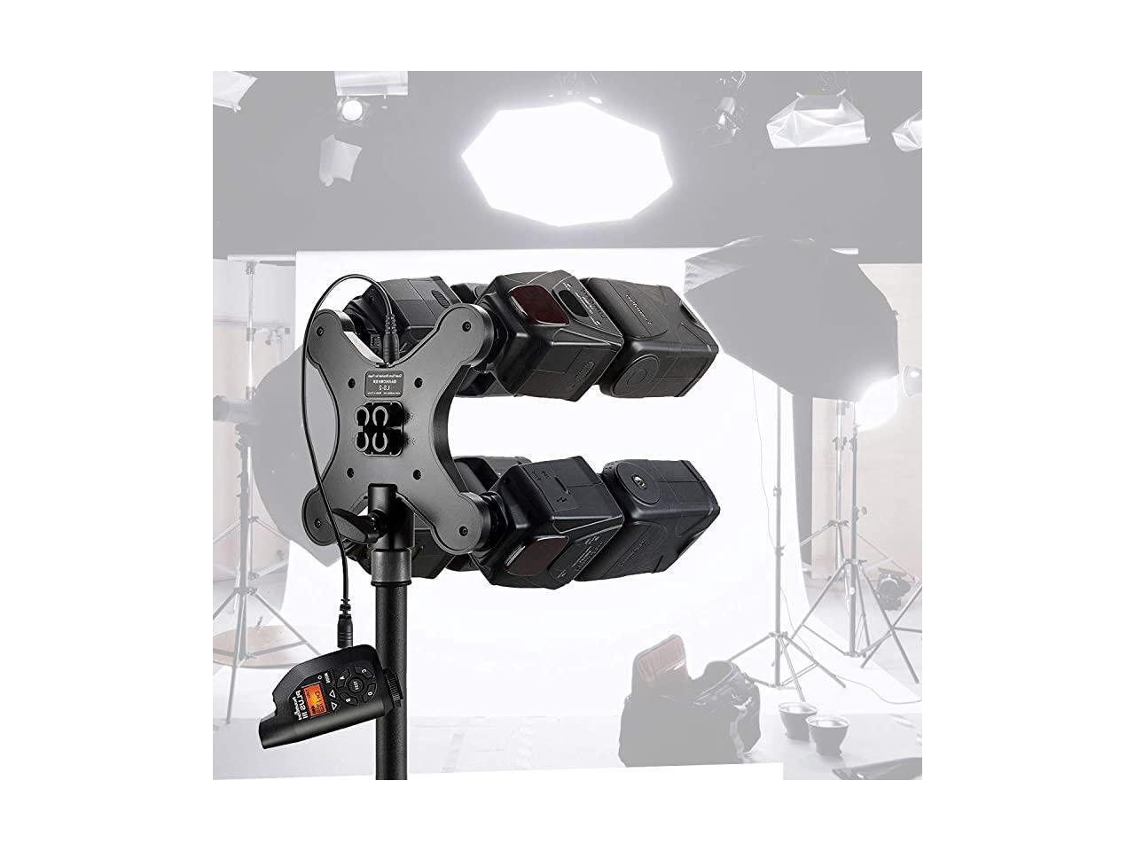 Camera Flash Speedlite Mount Swivel Light Stand Bracket with 4