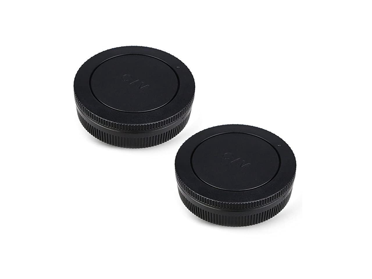 2 Pack Body Cap and Rear Lens Cap Cover Kit for Canon EOS M50 M100 M200