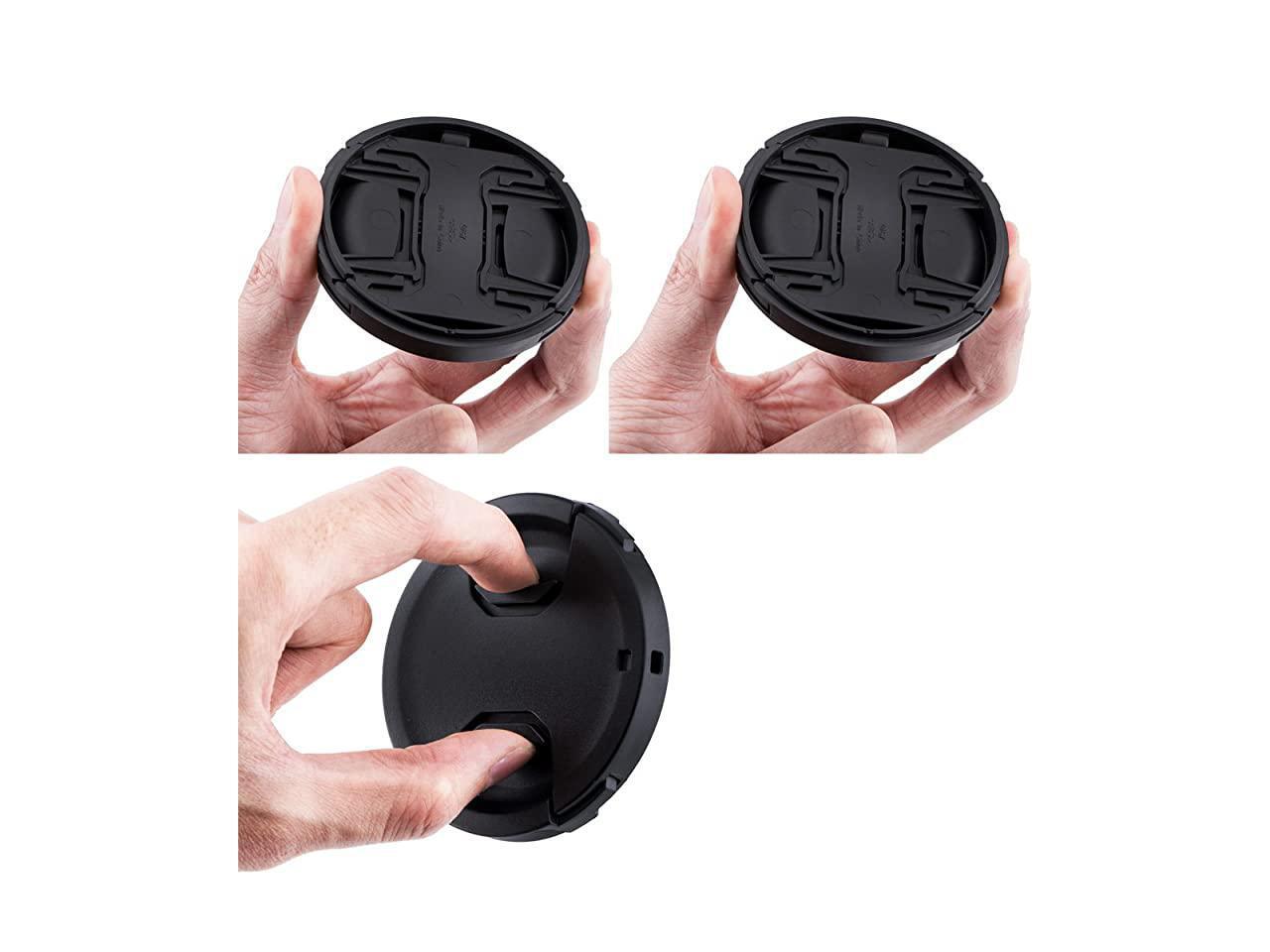 Front Lens Cap Cover with Deluxe Cap Keeper for Canon EOS M50 M5 M6