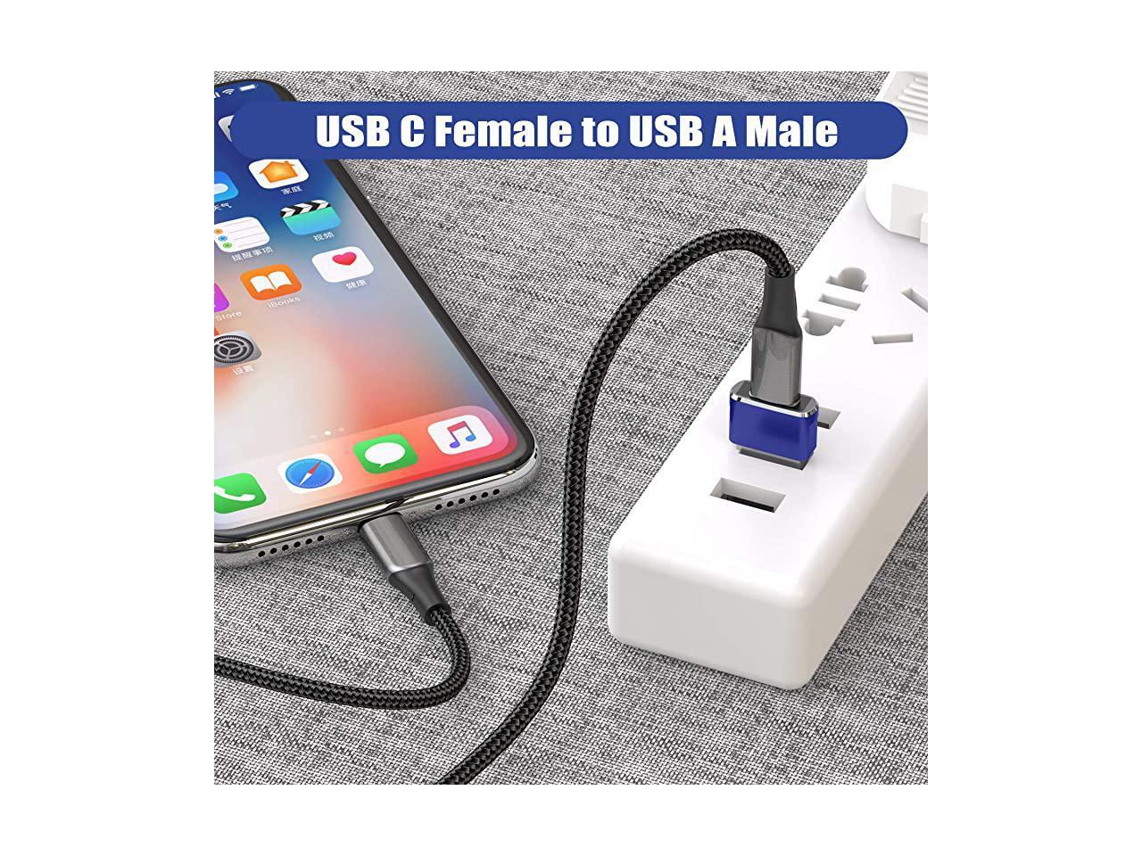 C Female to Male Adapter 2 PackType C to A Charger Cable Adapter for iPhone 11 12 Pro MaxAirpods
