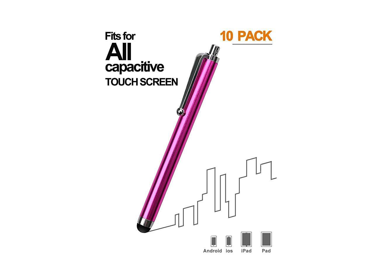 Stylus Pens for Touch Screens Stylus Pen 10 Pack of Pink Purple Black Green Silver Stylus