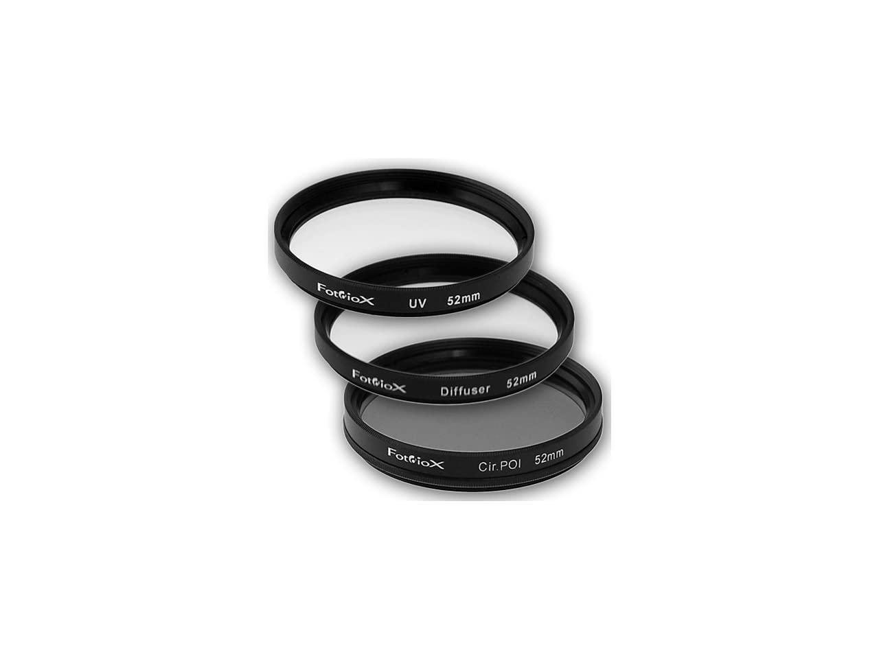 Filter Kit UV Circular Polarizer Soft Diffuser 52mm for Canon Nikon Sony Olympus Pentax