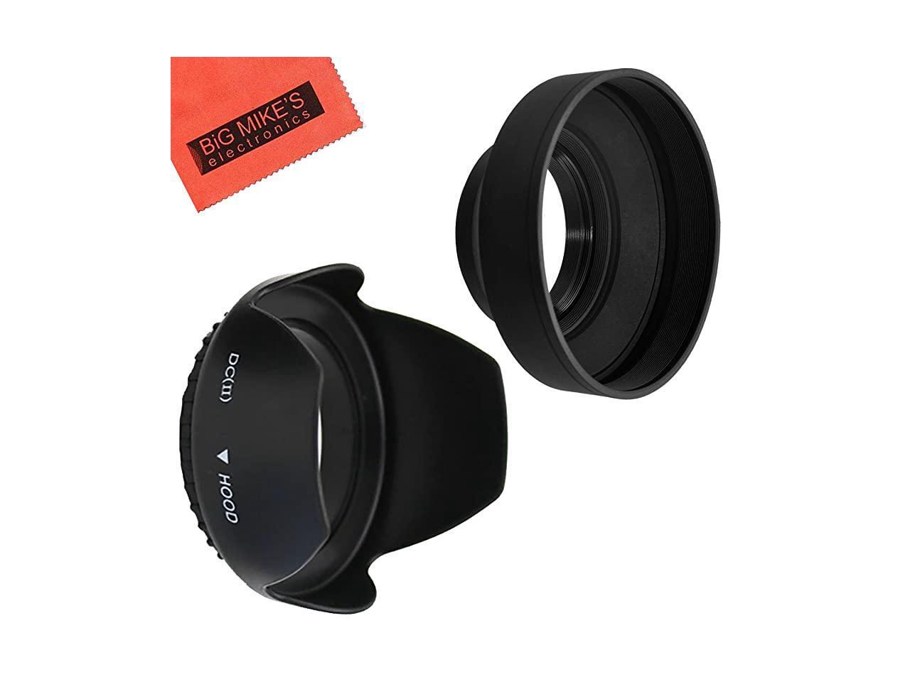 Tulip Flower Lens Hood + Soft Rubber Lens Hood for Select Canon Nikon