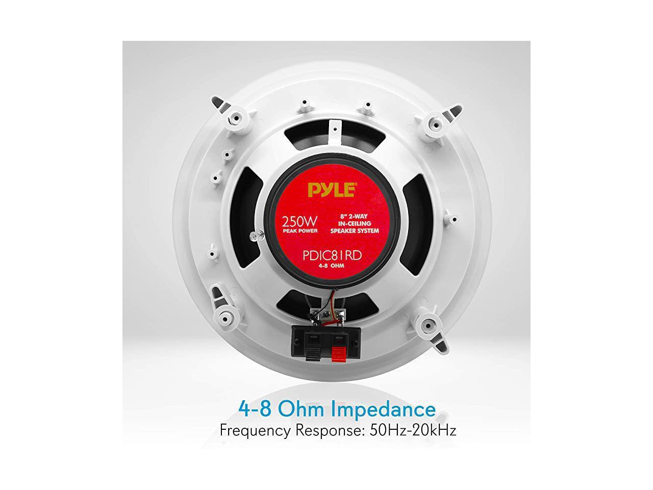 8 2Way Midbass Woofer Speakers Pair InWallInCeiling Woofer Speaker