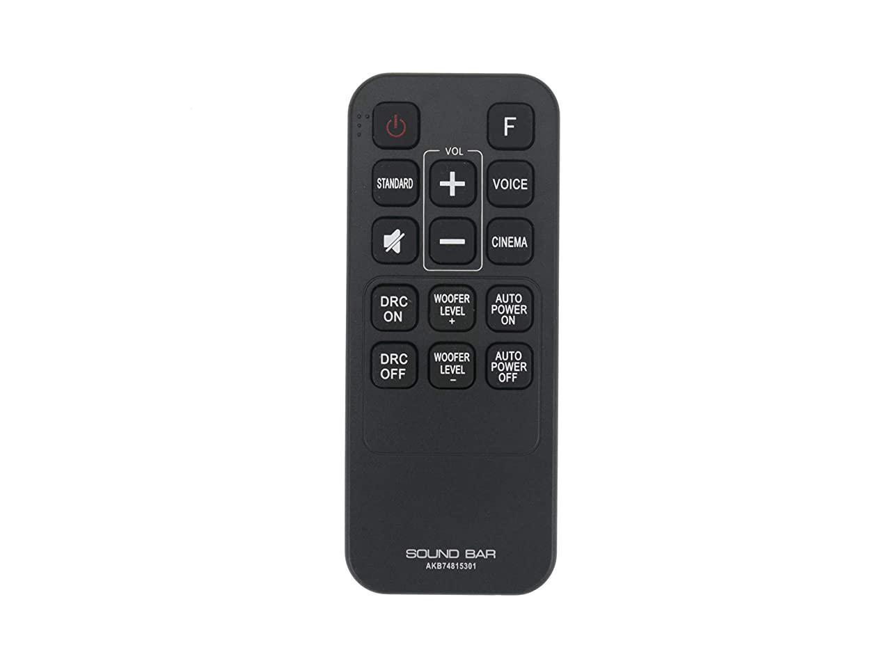 Remote Control Replacement Applicable for LG Soundbar S55A3D LAS454B