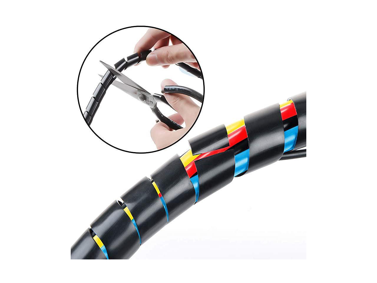 10mm(Wrapping Range7.5mm60mm) Spiral Cable Wrap Spiral Wire Wrap Cord
