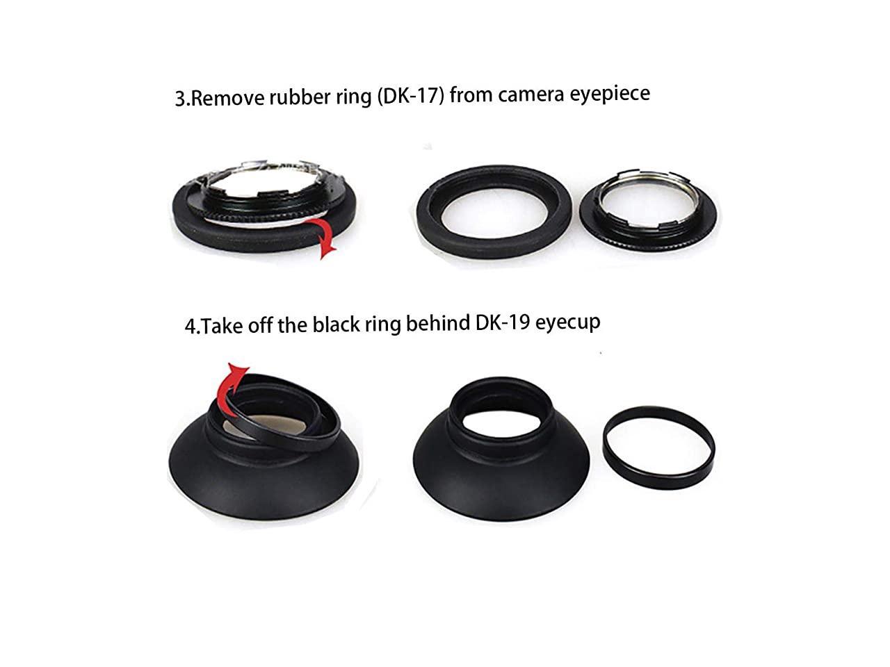 Ul Dk19 Eyepiece Eyecup Viewfinder Eye Cup For Nikon D850 D810 D800 D800e D700 D500 D300 F4s F6 D4 D3 D3x D3s D2 D2s D2x Cameras 2pack Viewfinder Replacement For Nikon Dk17dk19